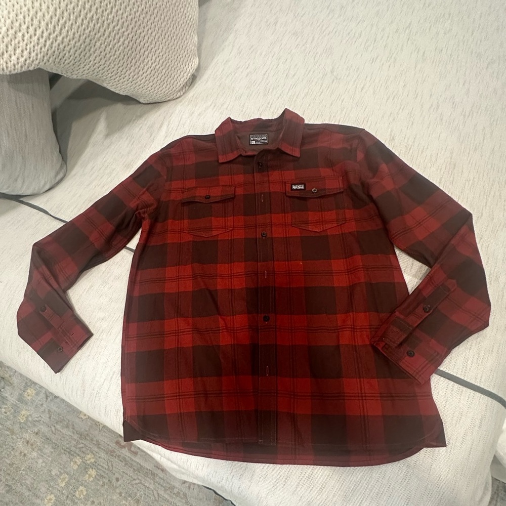 MTN OPS Red and Black Checkered Shirt Sz L NWOT